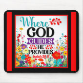 Retro Bloemen Inspirerend Mousepad Muismat (Voorkant)