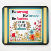 Retro Bloemen Inspirerend Mousepad Muismat (Voorkant)