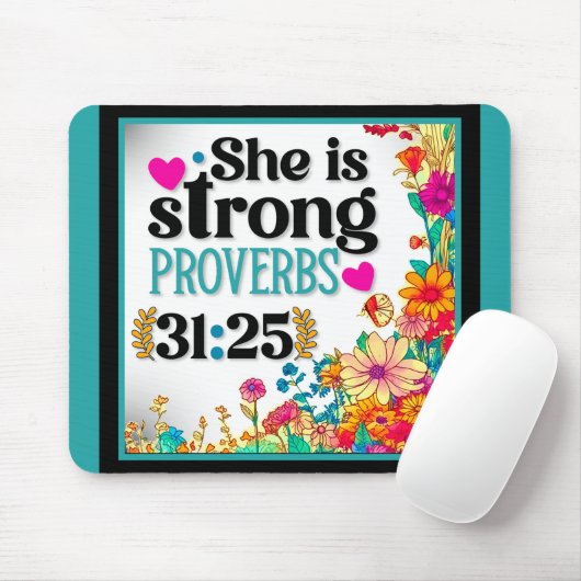 Retro Bloemen Inspirerend Mousepad Muismat (Met muis)