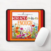 Retro Bloemen Inspirerend Mousepad Muismat (Met muis)