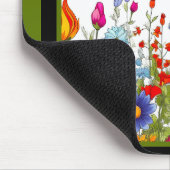 Retro Bloemen Inspirerend Mousepad Muismat (Hoek)