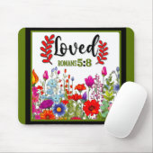 Retro Bloemen Inspirerend Mousepad Muismat (Met muis)