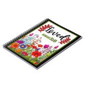 Retro Bloemen Inspirerend Notitieboek (Linkerzijde)