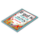 Retro Bloemen Inspirerend Notitieboek (Linkerzijde)