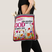 Retro Bloemen Inspirerend Tote Bag (Dichtbij)