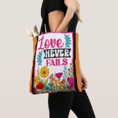 Retro Bloemen Inspirerend Tote Bag (Dichtbij)