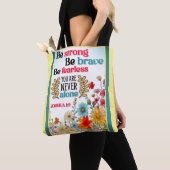 Retro Bloemen Inspirerend Tote Bag (Dichtbij)