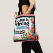 Retro Bloemen Inspirerend Tote Bag (Dichtbij)