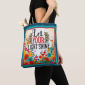 Retro Bloemen Inspirerend Tote Bag (Dichtbij)