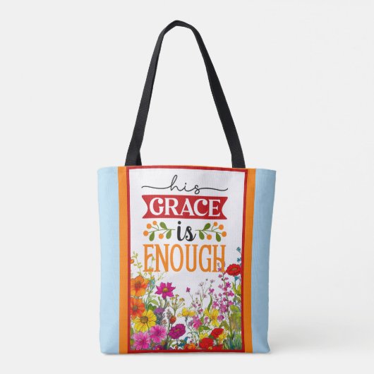 Retro Bloemen Inspirerend Tote Bag (Achterkant)