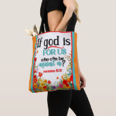 Retro Bloemen Inspirerend Tote Bag (Dichtbij)