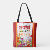 Retro Bloemen Inspirerend Tote Bag (Achterkant)