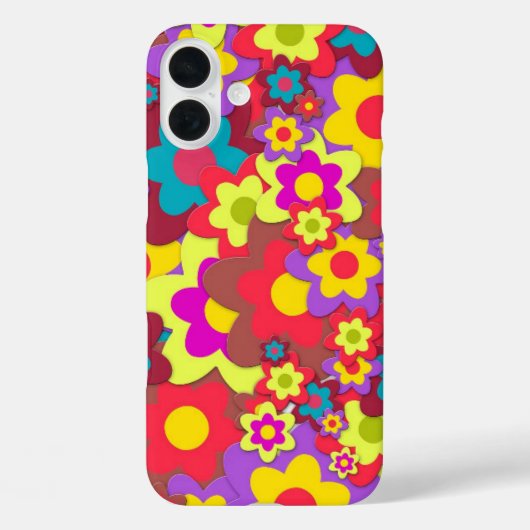 RETRO BLOEMEN IPHONE OTTER BOX HOESJE  (Achterkant)