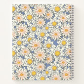 retro bloemen l Elegant patroon l Blue Notitieboek (Achterkant)