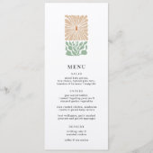 Retro Bloemen Logo Bruiloft Menu (Voorkant)