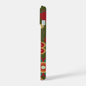 Retro Bloemen Madeliefjes Strepen Stippen Patroon iPhone 15 Hoesje (Linkerkant)