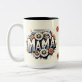 Retro Bloemen Mama Mok (Links)