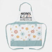 Retro Bloemen Mama's Keuken Doorspekt met Liefde Schort (Voorkant)
