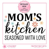 Retro Bloemen Mama's Keuken Doorspekt met Liefde Schort