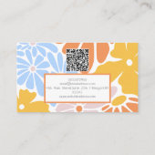 Retro Bloemen met QR Visitekaartje (Achterkant)