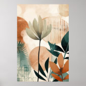  Retro Bloemen Midden Eeuw Modern Poster (Voorkant)