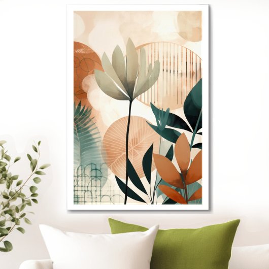  Retro Bloemen Midden Eeuw Modern Poster