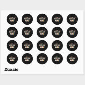 Retro Bloemen Moeder Ba Ronde Sticker (Vel)