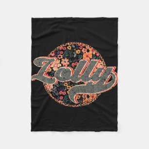 Retro Bloemen  Moederdag Verjaardag Fleece Deken