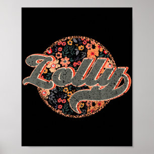 Retro Bloemen Moederdag Verjaardag Poster
