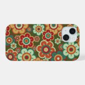 Retro Bloemen Mooie Madeliefjes Bloesem Patroon Le iPhone 15 Case (Achterkant horizontaal)