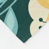 Retro Bloemen Naadloos  Patroon Fleece Deken (Hoek)