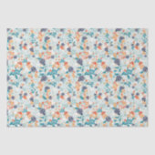 Retro Bloemen Naadloos Patroon Tissuepapier (Voorkant)