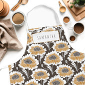 Retro Bloemen Naam Schort