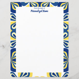 Retro bloemen ongevoerde papieren vel