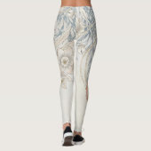 Retro bloemen ontwerp leggings (Achterkant)