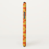 Retro Bloemen op Geruit Geel Oranje Aangepast Case-Mate iPhone Case (Achterkant / rechts)