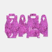 Retro Bloemen Paarse Design Bedankdoosjes (Uitgevouwen)