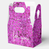 Retro Bloemen Paarse Design Bedankdoosjes (Geopend)