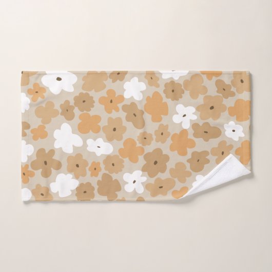 Retro Bloemen Patroon badhanddoek set Bad Handdoek (Handdoek)