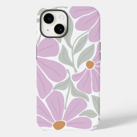 Retro bloemen patroon Case-Mate iPhone case (Achterkant)