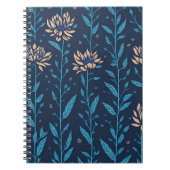 Retro bloemen patroon notitieboek (Voorkant)