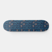 Retro bloemen patroon persoonlijk skateboard (Horizontaal)