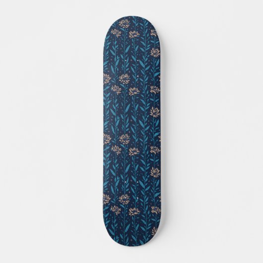 Retro bloemen patroon persoonlijk skateboard (Voorkant)