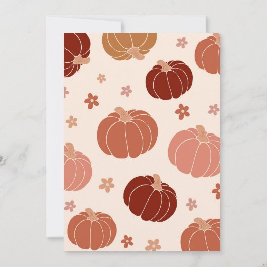 Retro Bloemen Pompoen Boog 2e Verjaardag Meisje Kaart (Achterkant)