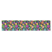 Retro Bloemen Power Tafel Runner Korte Tafelloper (Horizontaal)