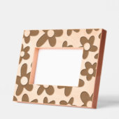 Retro Bloemen Print Laser geëtst Hout Afbeelding L Gegraveerde Lijstjes (Links)