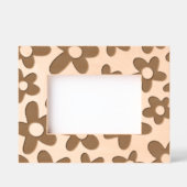 Retro Bloemen Print Laser geëtst Hout Afbeelding L Gegraveerde Lijstjes (Voorkant)