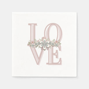  Retro Bloemen Roze/Groene Faux In reliëf gemaakt Servet