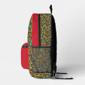 Retro bloemen, schattig personaliseerbaar bedrukte rugzak (Rechts)