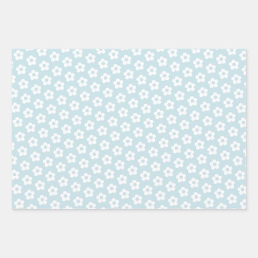 Retro Bloemen Schattige Cartoon Pastel Daisy Patte Inpakpapier Vel (Voorkant 2)